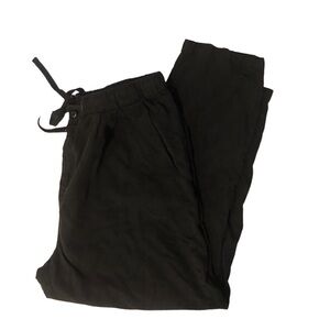 American Eagle Relaxed Drawstring Casual Pant Sz. 14 Black Straight Leg Pockets